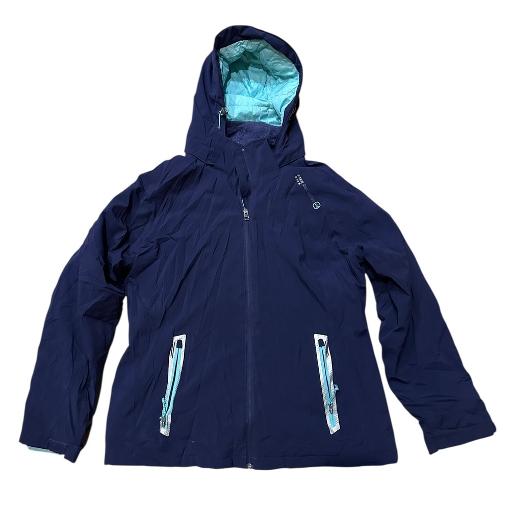 Free Country Womens Navy Blue Hooded Outdoor Jacket LG